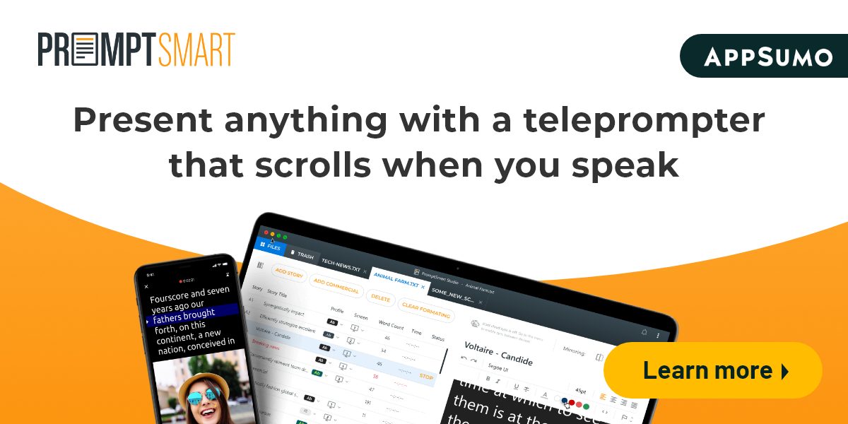 Promptsmart - a telepromoter that tracks your voice