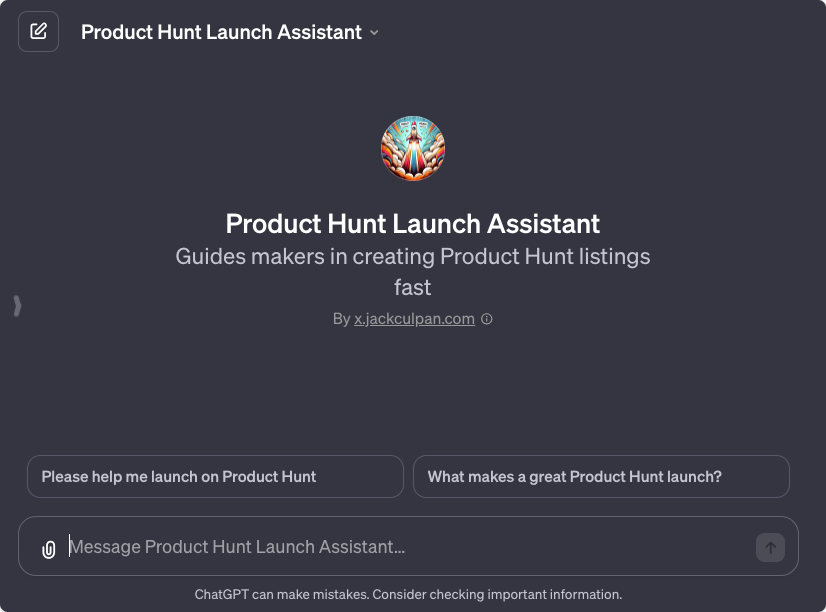 product hunt launch assistant chat | zindo+co