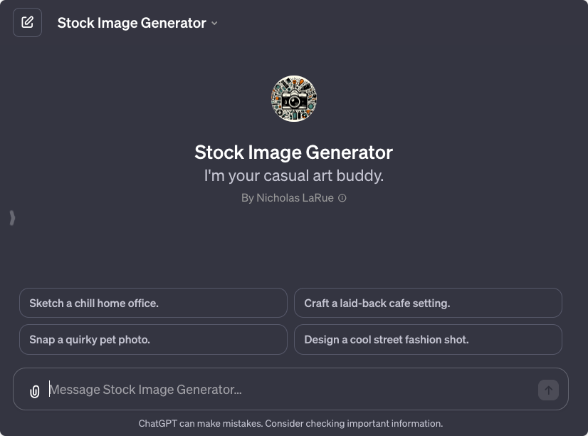 stock image generator gpt