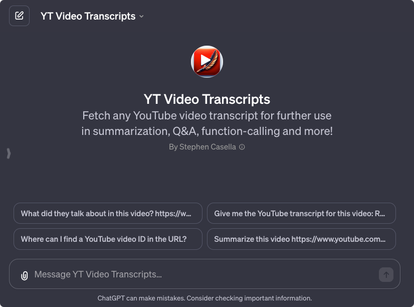 YT Video Transcripts 2 yt video transcripts gpt