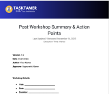 📝  Post-Workshop Summary & Action Points