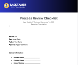 📝 Process Review Checklist for Startups