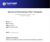 💡 Service Enhancement Plan Template