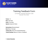 📝 Training Feedback Form