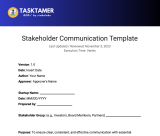 📣 Stakeholder Communication Template